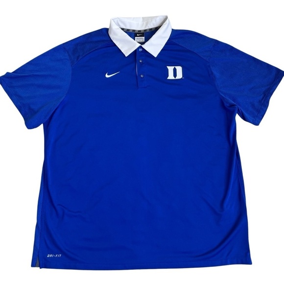 Nike Mens Dri-Fit Duke University Blue Devils Short Sleeve Polo Shirt XXL - Picture 5 of 16